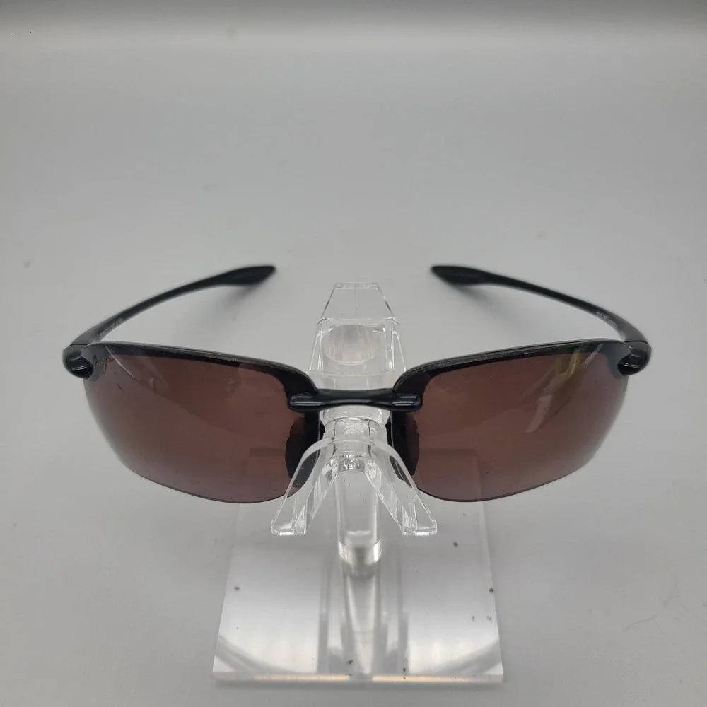 Maui Jim Turtle Bay MJ-411-02 Black Sport Sunglasses Bronze Polarized Lens Japan